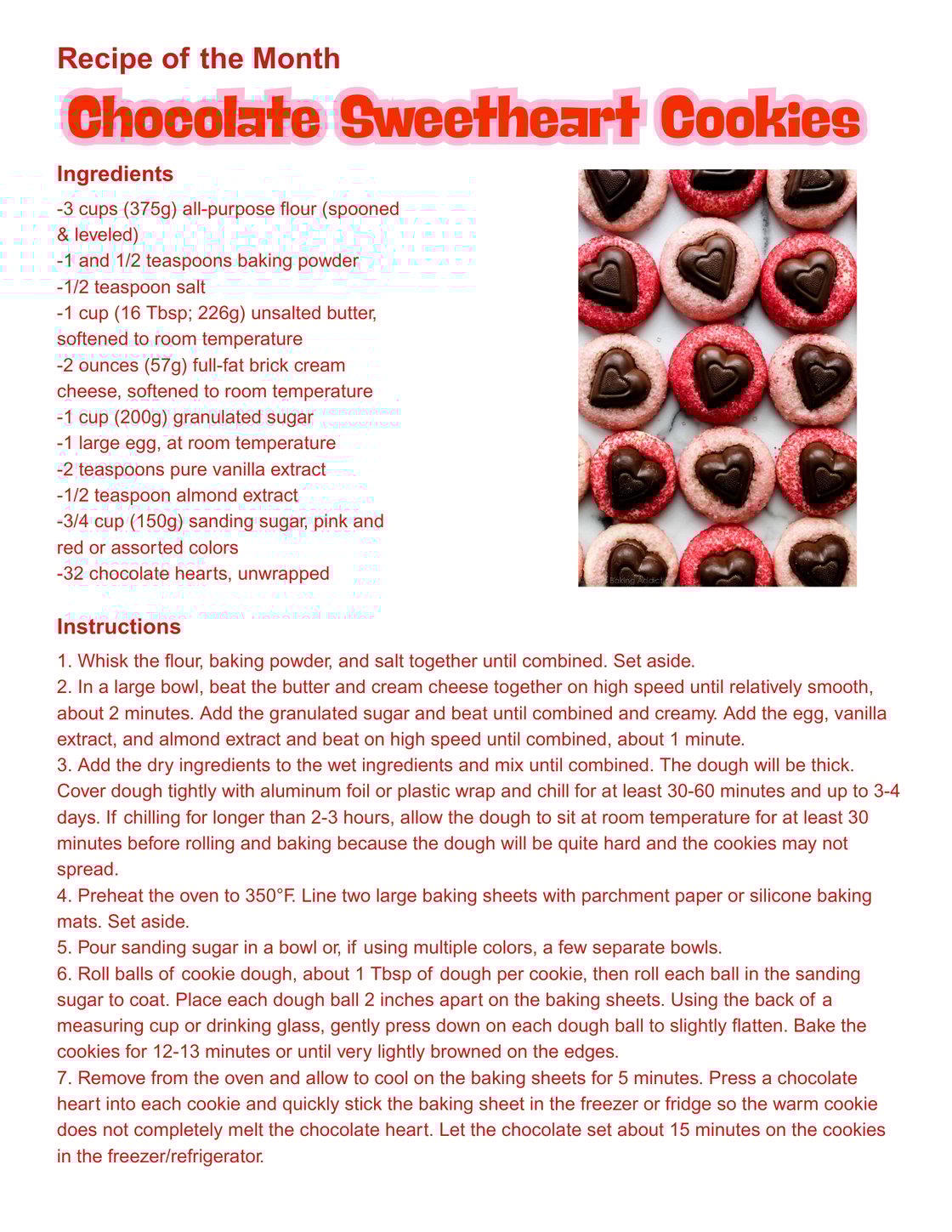 Recipe of the Month Sparkle Sweetheart Cookies